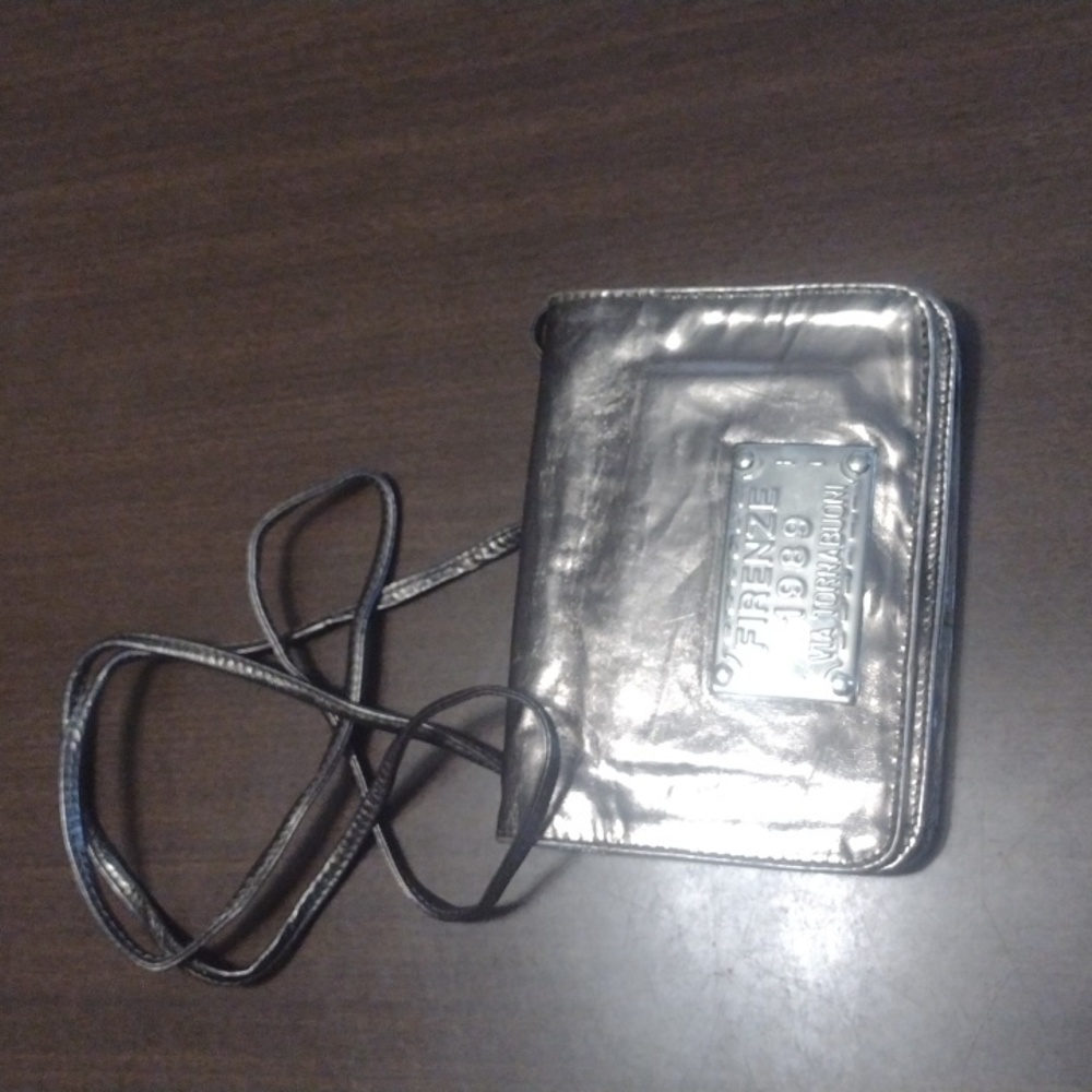 Rare Polly Bergen Vintage Gold Leather Crossbody Purse Bag Made In Italy Firenze